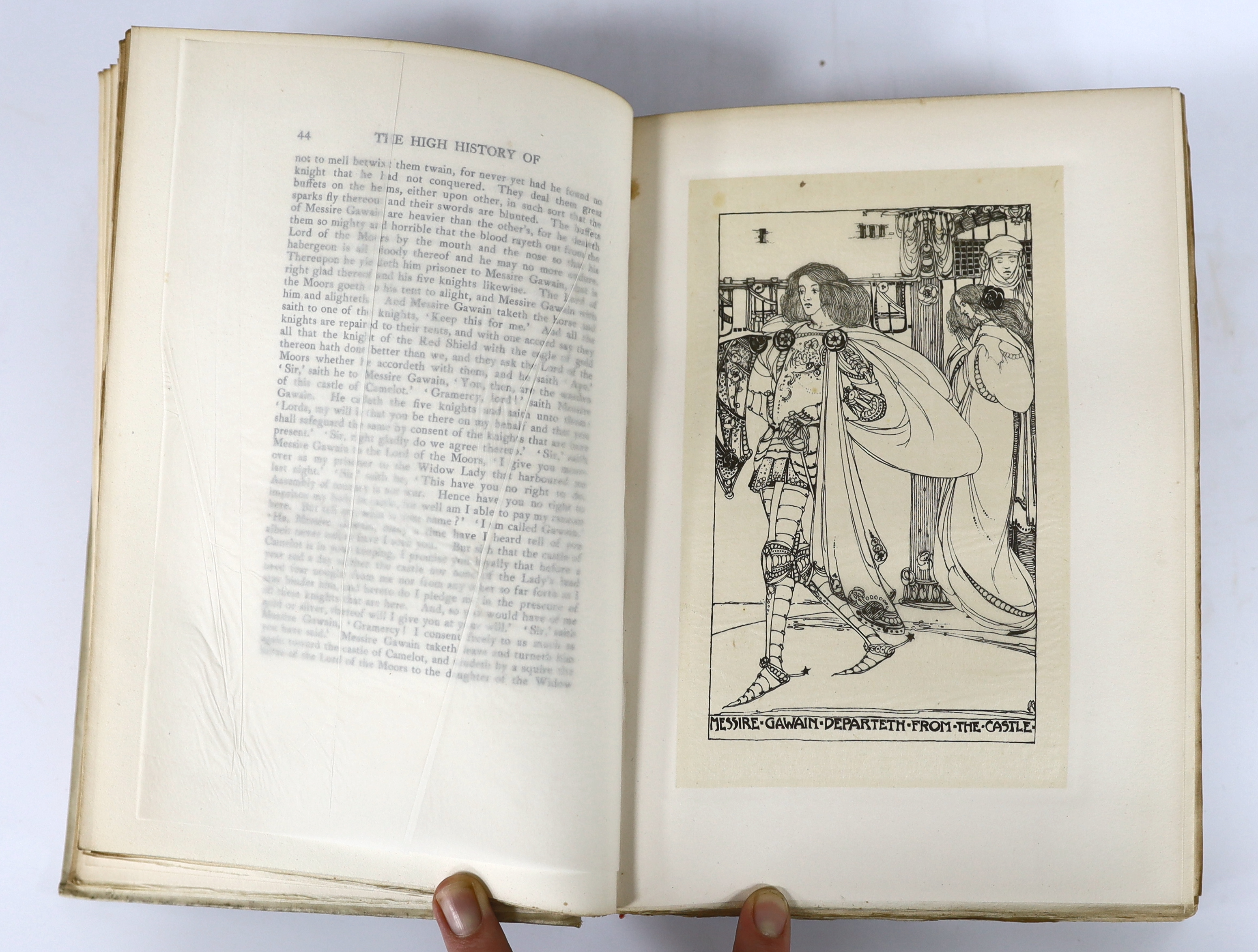 The High History of the Holy Graal. Translated from the Old French by Sebastian Evans. With decorative drawings by Jessie M. King. Large Paper Limited Edition (of 225 numbered copies). pictorial engraved and printed titl